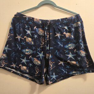 Amanda Blue Ocean Fish Shorts Pajamas